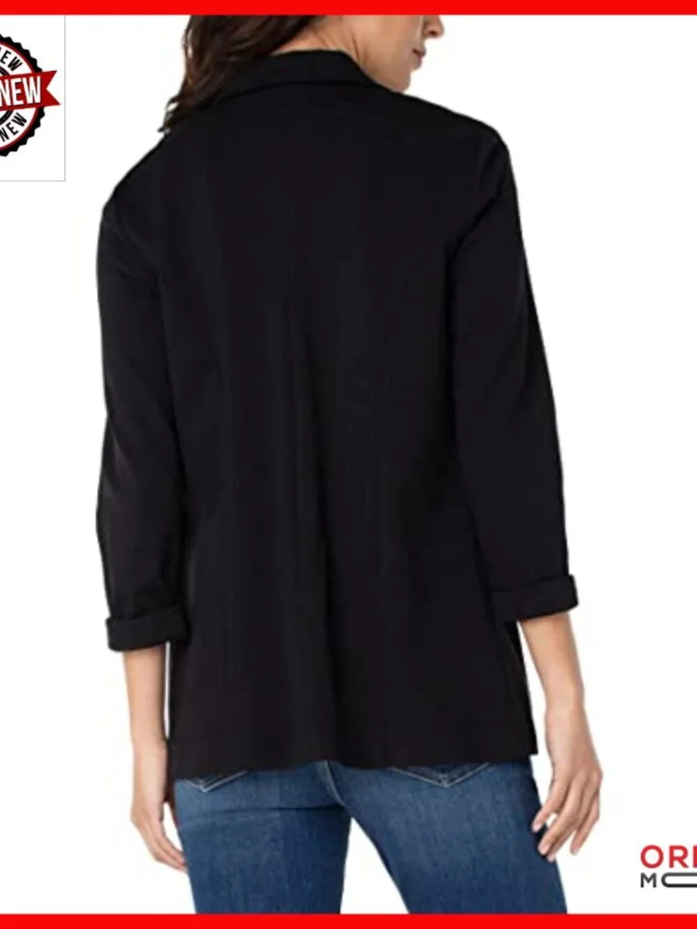 Petite Boyfriend Blazer with Princess Darts, Super Stretch Ponte Fabric